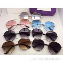 Bulat Coklat Sunglasses Untuk Lelaki dan Wanita